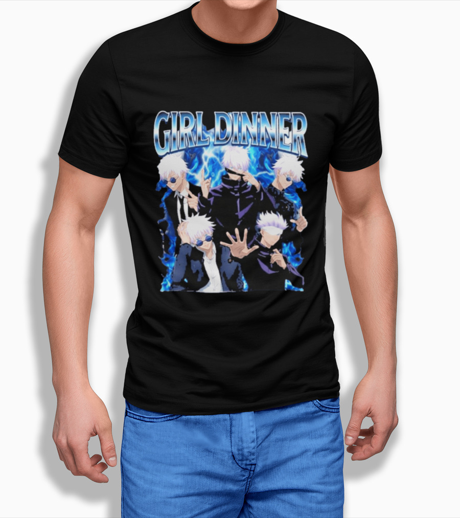 GIRL DINNER Gojo Jujutsu Kaisen Anime Character Collection T-Shirt