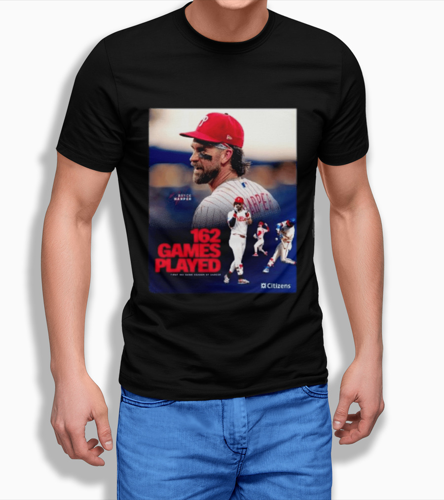 Bryce Harper Philadelphia Phillies 162 Games Played Citizens T-Shirt