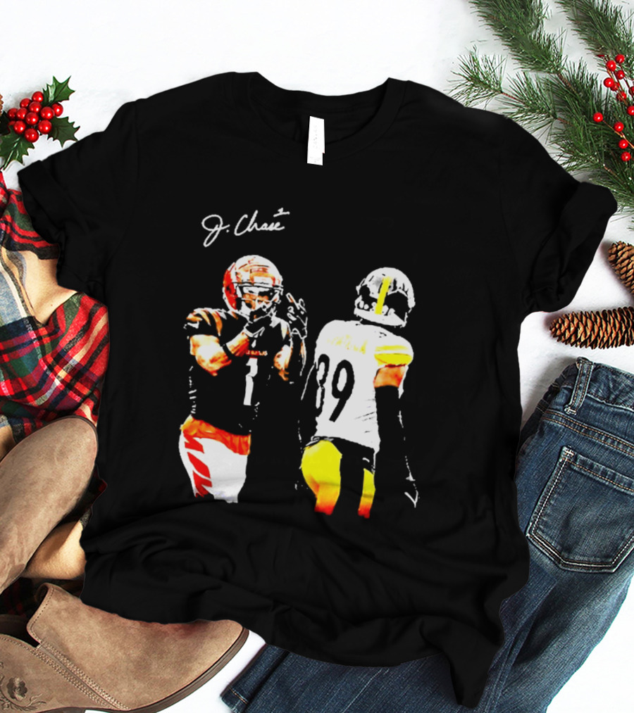 JaMarr Chase Vs Minkah Fitzpatrick Cincinnati Bengals Pittsburgh Steelers Football T-Shirt