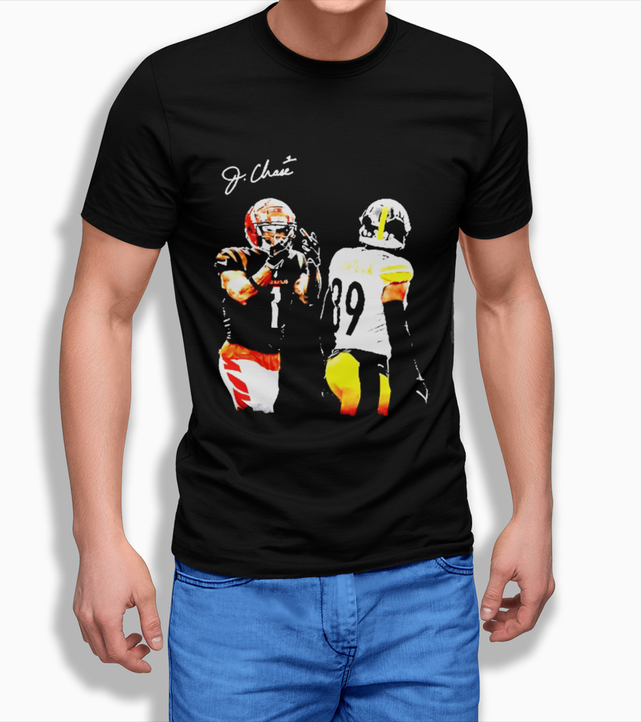 JaMarr Chase Vs Minkah Fitzpatrick Cincinnati Bengals Pittsburgh Steelers Football T-Shirt
