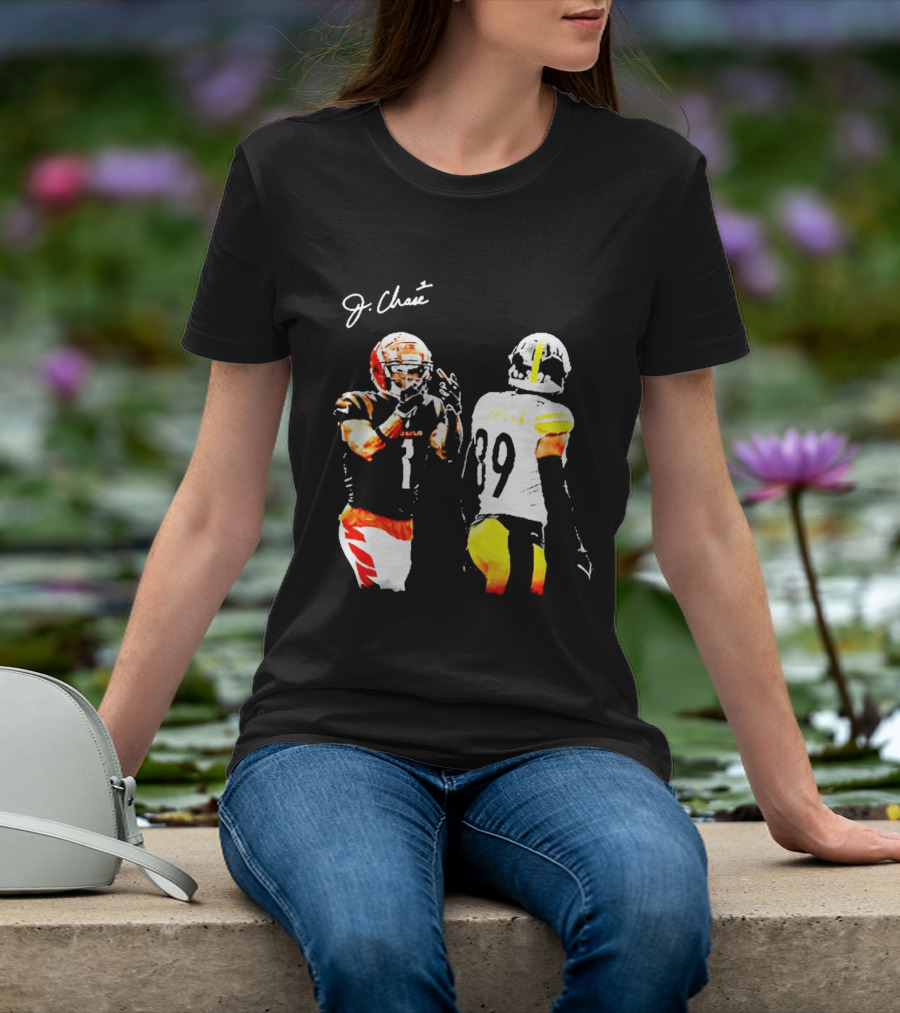 JaMarr Chase Vs Minkah Fitzpatrick Cincinnati Bengals Pittsburgh Steelers Football T-Shirt