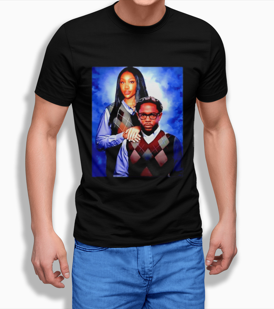 Kendrick Lamar SZA Stepbrothers Meme Argyle Sweater Humor T-Shirt
