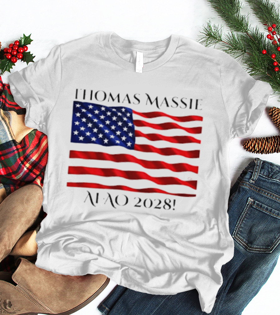 Thomas Massie American Flag 2028 AFAO T-Shirt