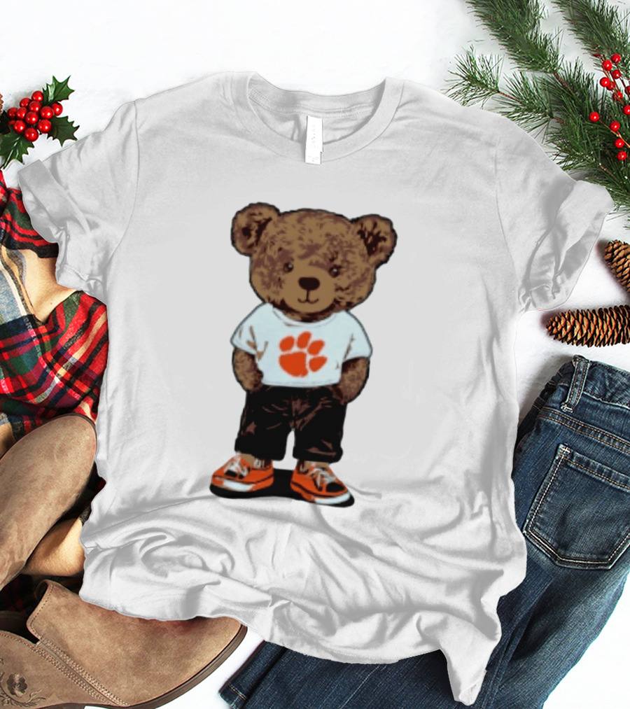 Clemson Tigers 2026 NCAA Bear Graphic With Paw Print T-Shirt