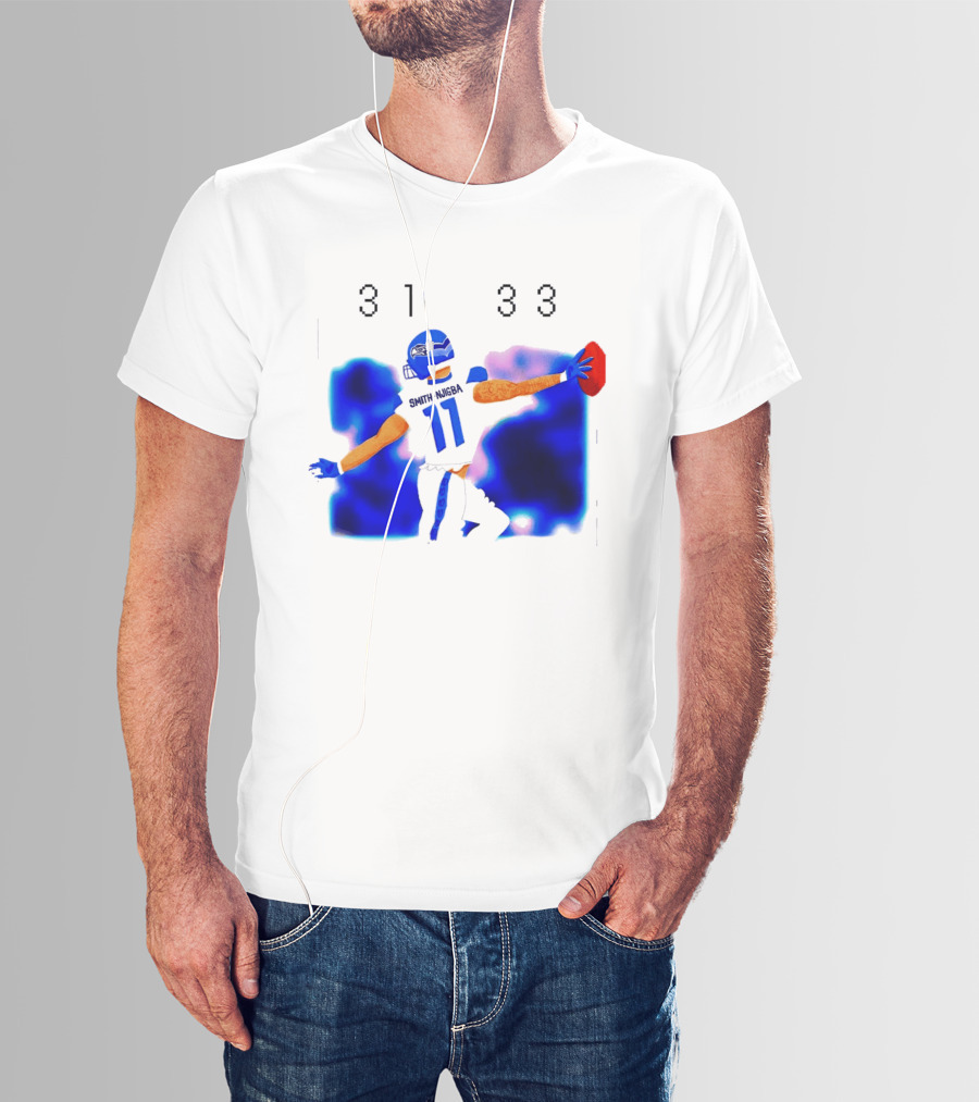 Jaxon Smith Njigba Seattle Seahawks 11 Football Catch 31 33 T-Shirt