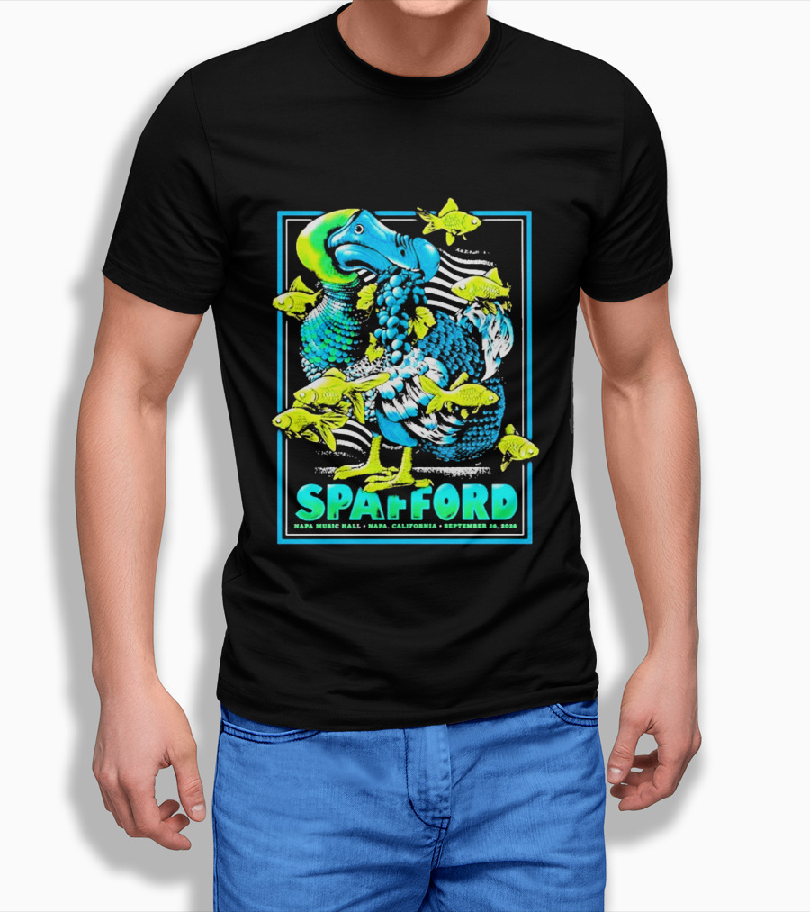 Spafford Napa Music Hall September 26 2026 Napa California Event With Dodo Bird And Fish T-Shirt