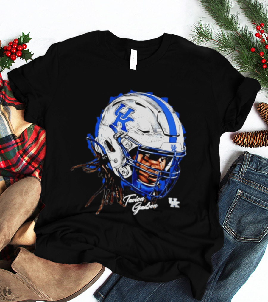 Tavion Gadson Kentucky Wildcats NCAA Football Helmet Head Swag T-Shirt