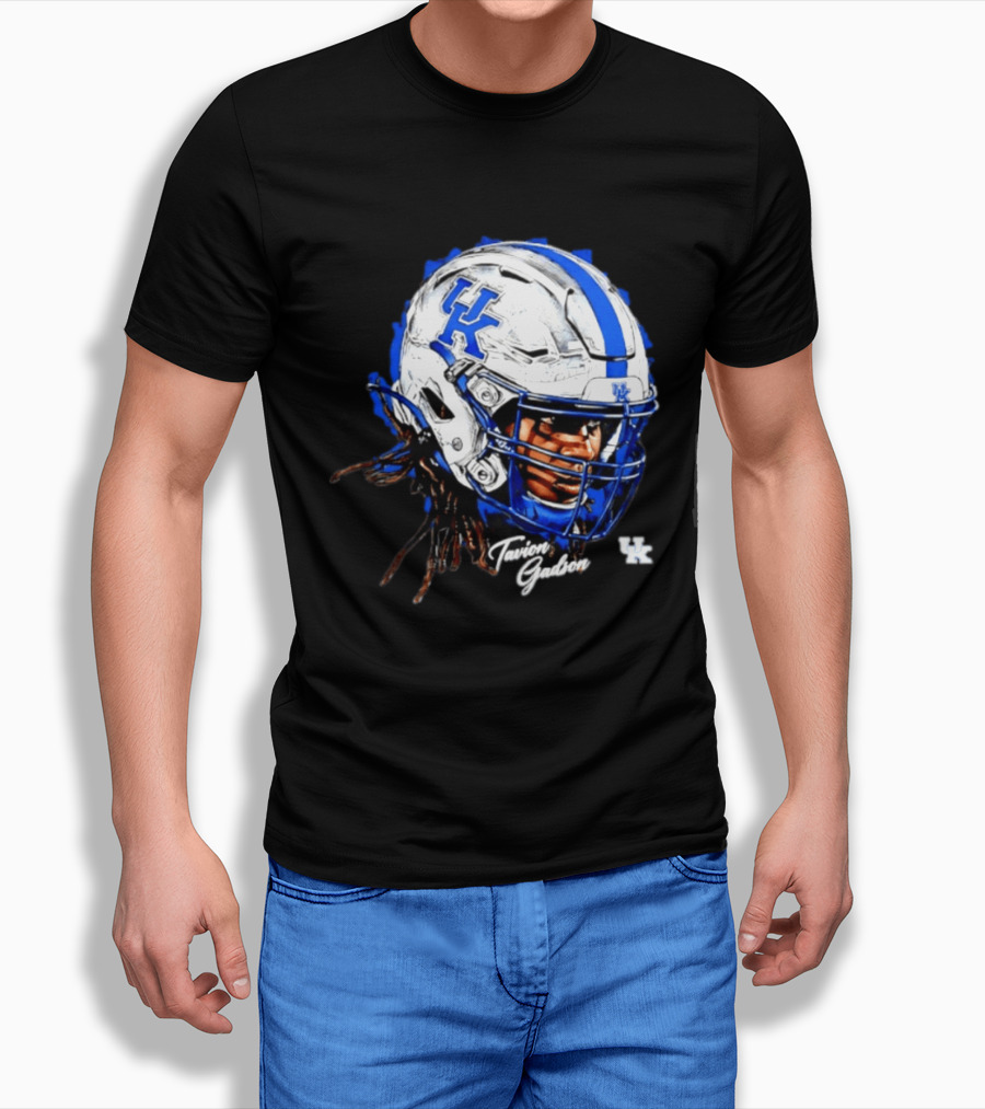 Tavion Gadson Kentucky Wildcats NCAA Football Helmet Head Swag T-Shirt