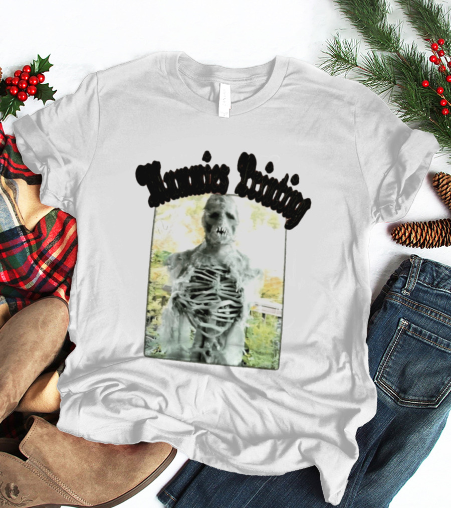 Mummies Printing Spooky Scarecrow Skeleton Horror T-Shirt