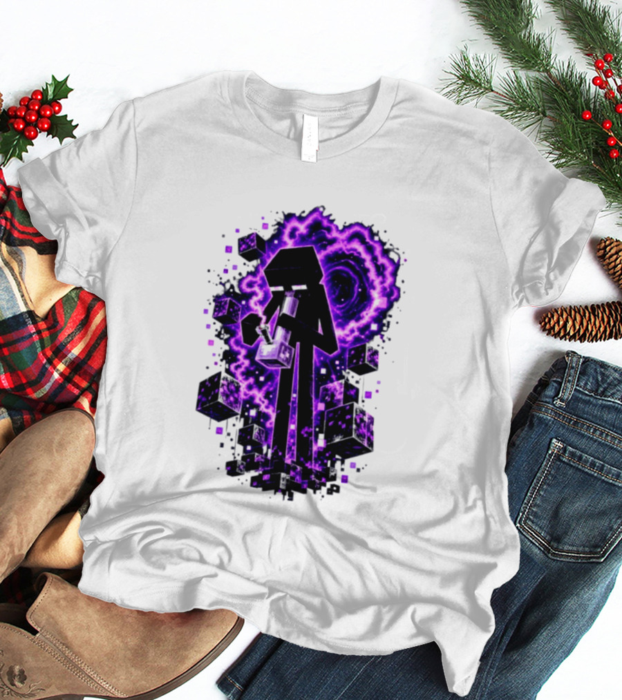Enderman Purple Vortex Bong Villain Gaming T-Shirt