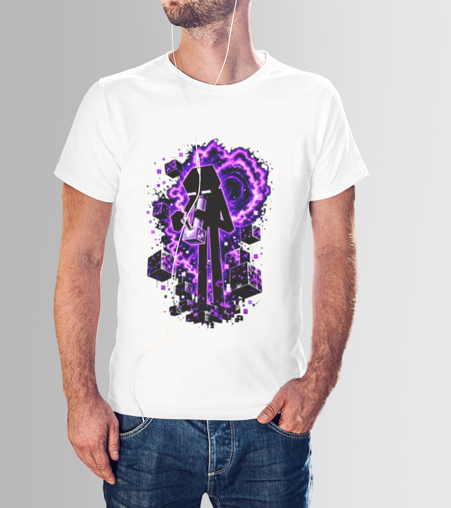 Enderman Purple Vortex Bong Villain Gaming T-Shirt