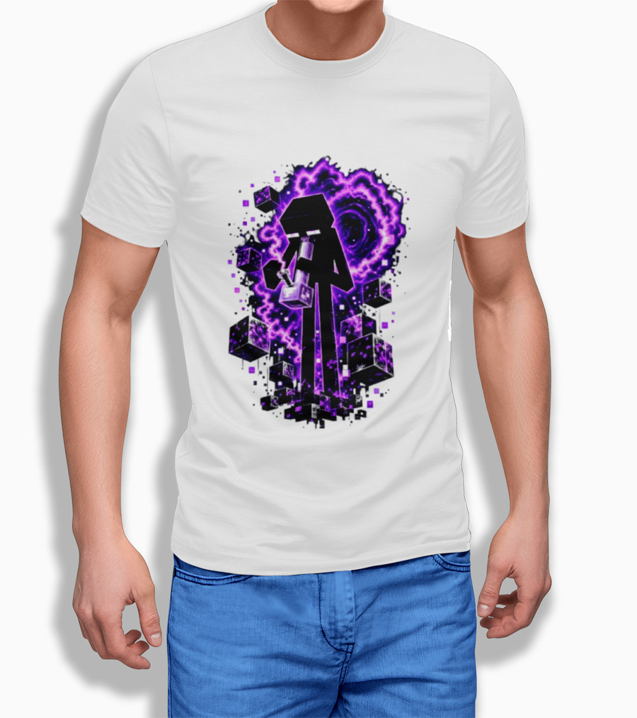 Enderman Purple Vortex Bong Villain Gaming T-Shirt