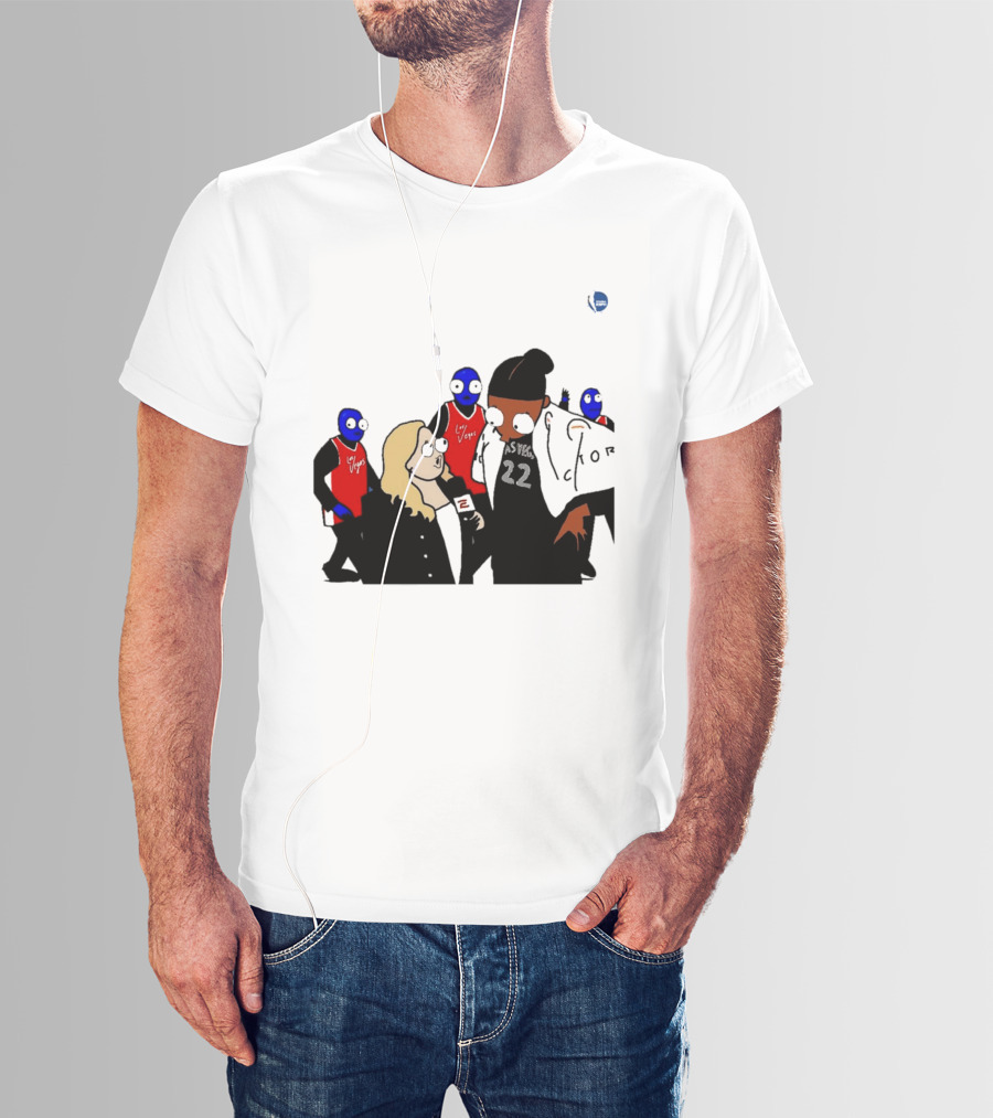 WNBA Las Vegas Aces A'ja Wilson Interview Cartoon 22 T-Shirt