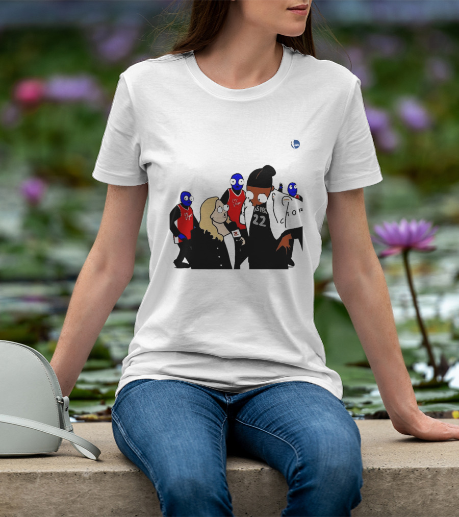 WNBA Las Vegas Aces A'ja Wilson Interview Cartoon 22 T-Shirt