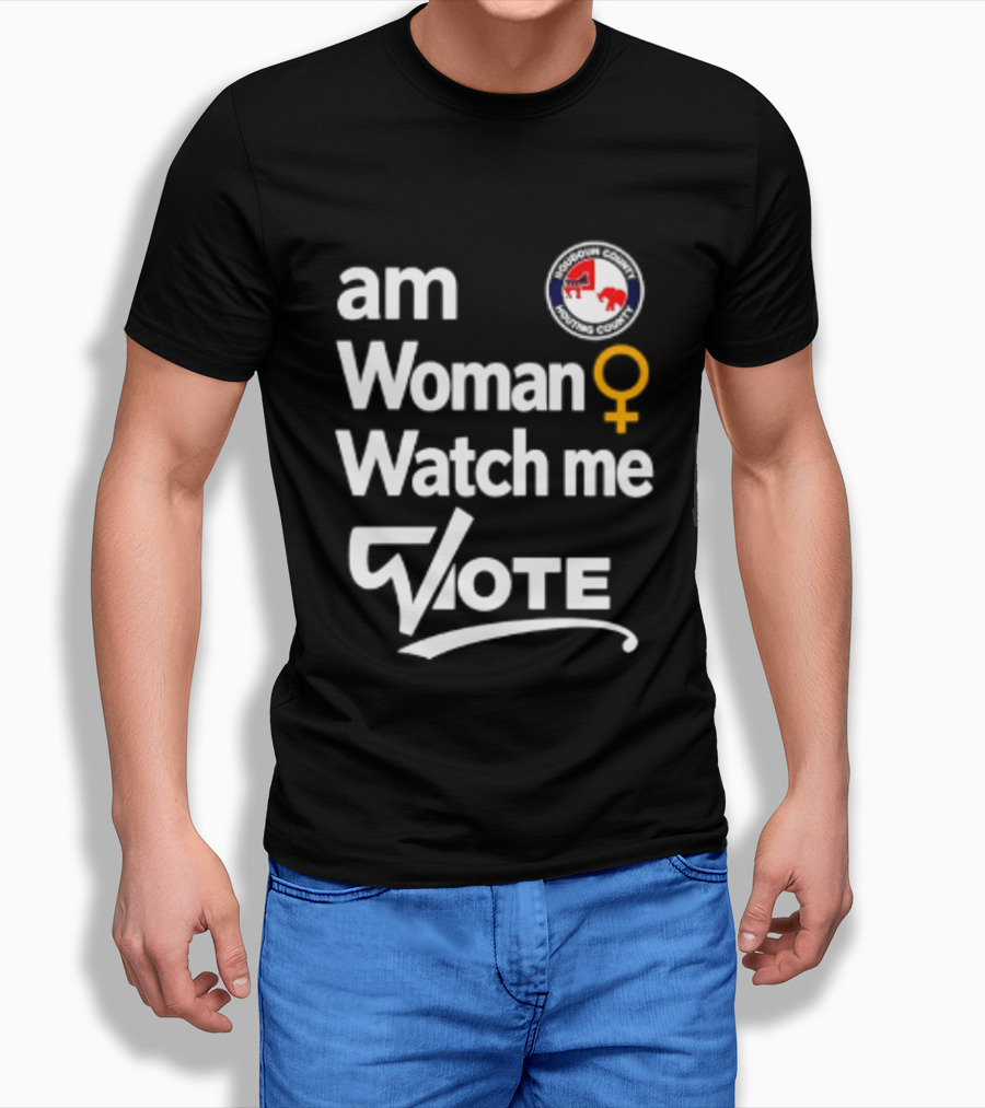 Am Woman Me Vote Loudoun County Female Symbol Political Elephant Donkey T-Shirt
