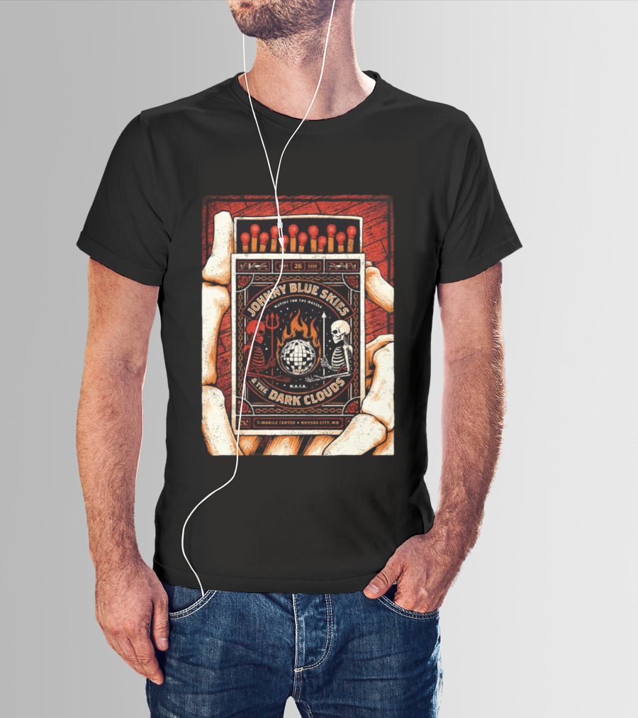 Johnny Blue Skies And The Dark Clouds Matchbox Mobile Center Kansas City MO September 26 2026 T-Shirt