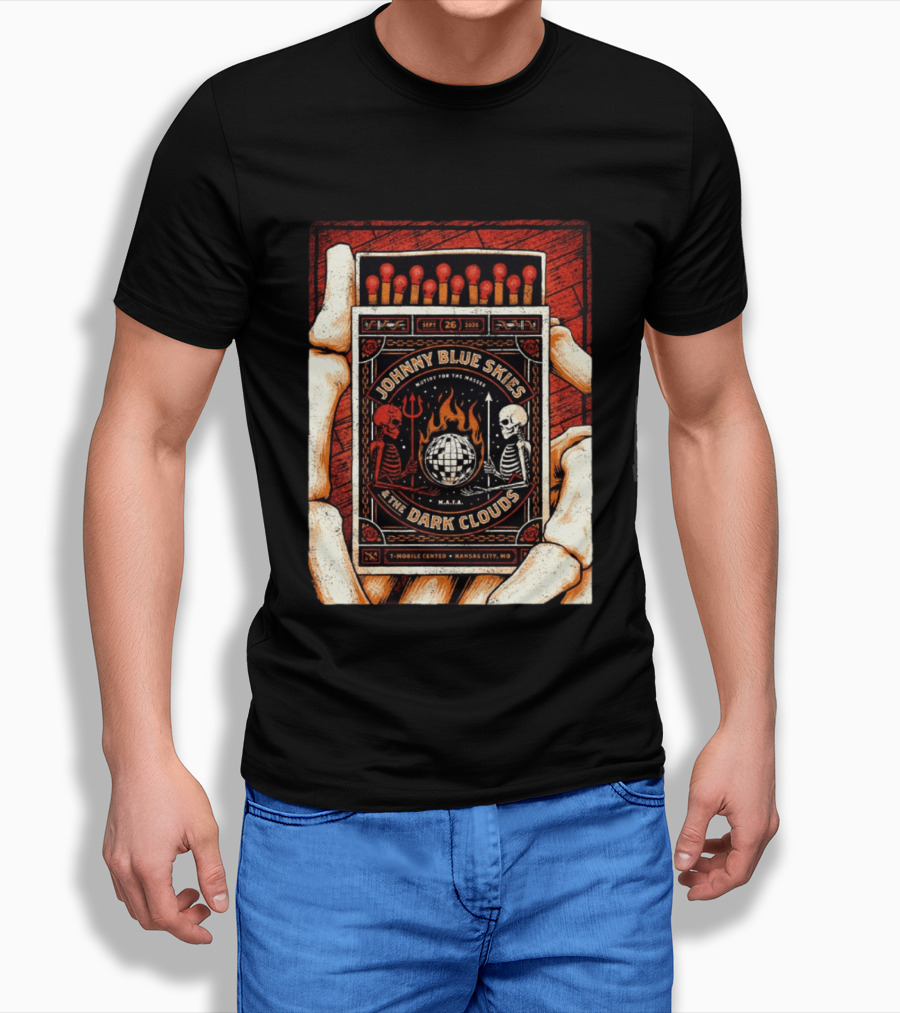Johnny Blue Skies And The Dark Clouds Matchbox Mobile Center Kansas City MO September 26 2026 T-Shirt