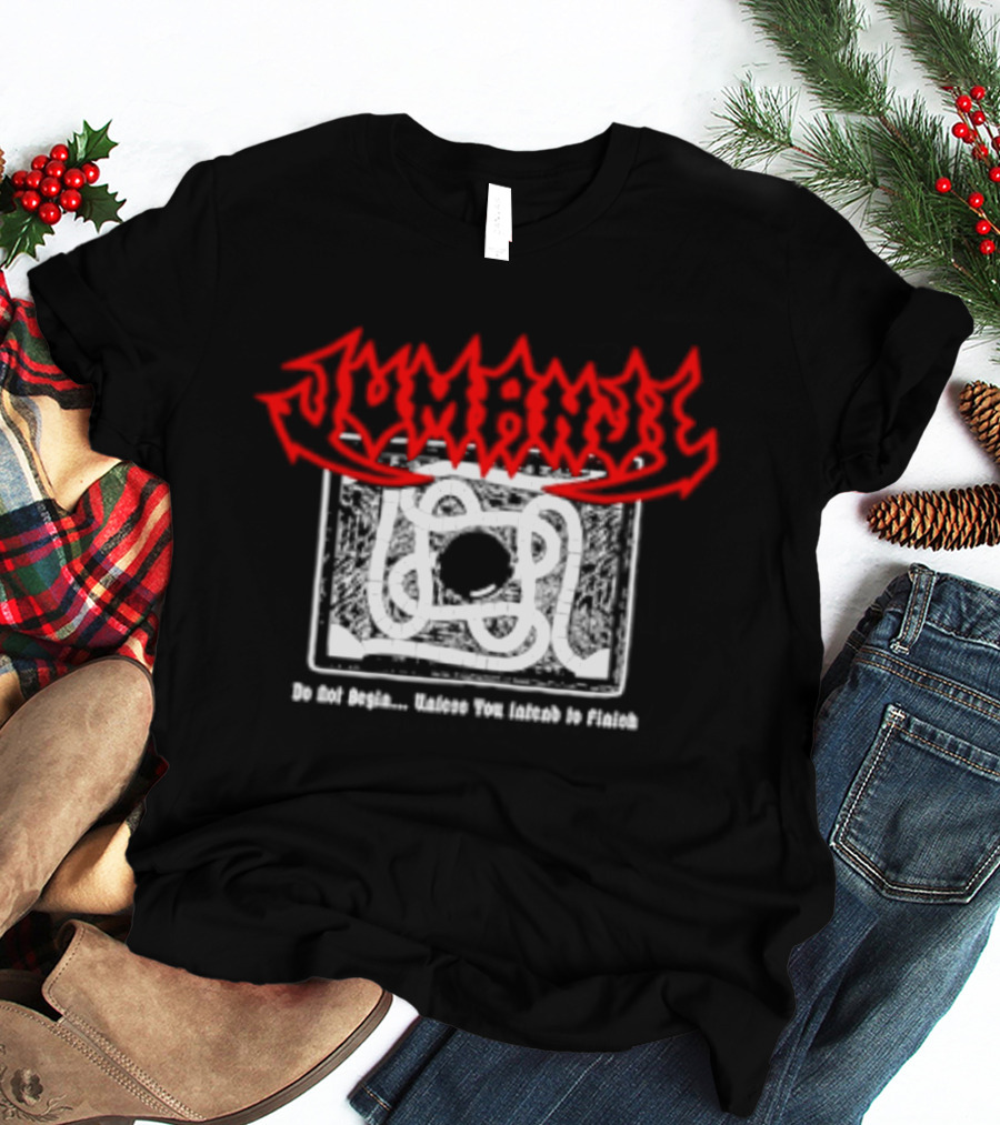 Jumanji Do Not Begin Unless You Intend To Finish Red And White T-Shirt