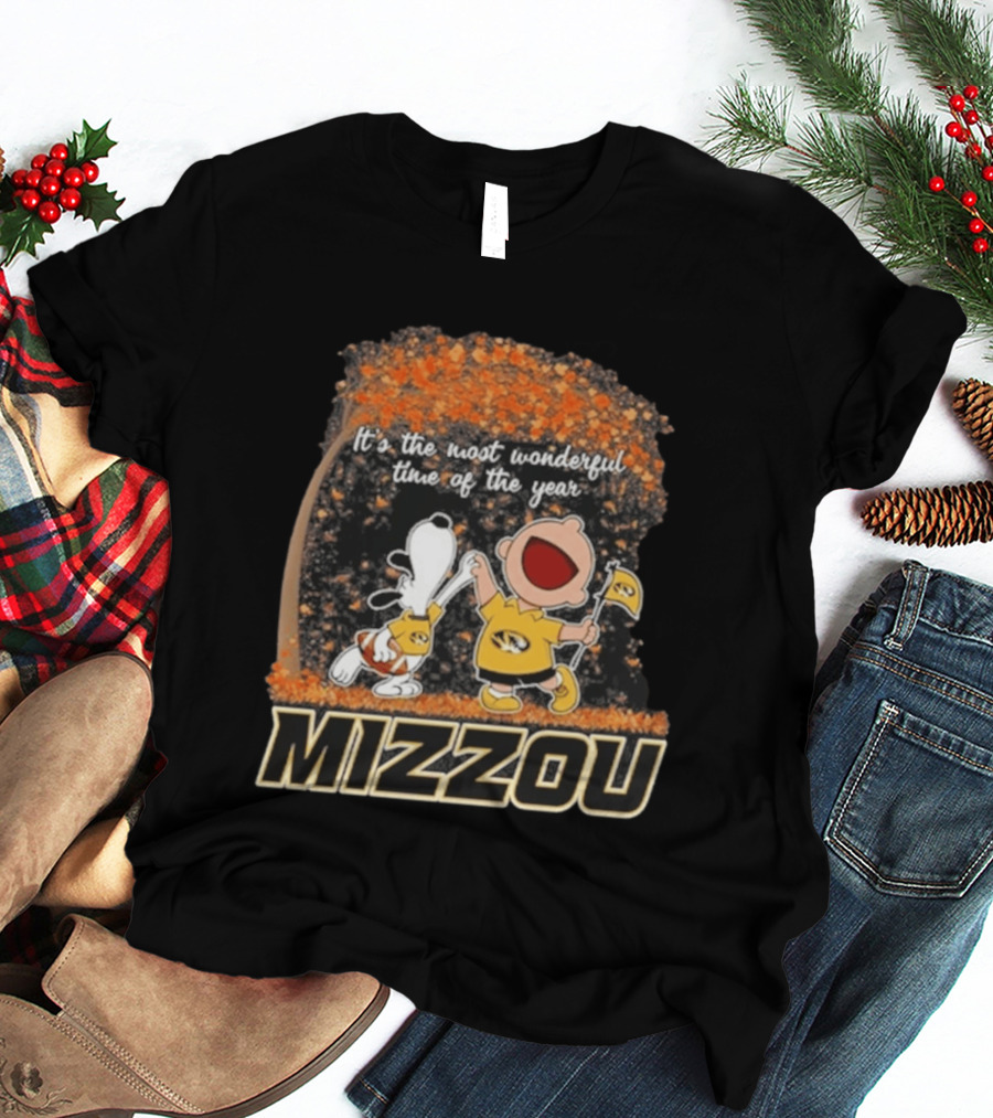 Mizzou Snoopy Charlie Brown It's The Most Wonderful Time Of The Year 2026 T-Shirt