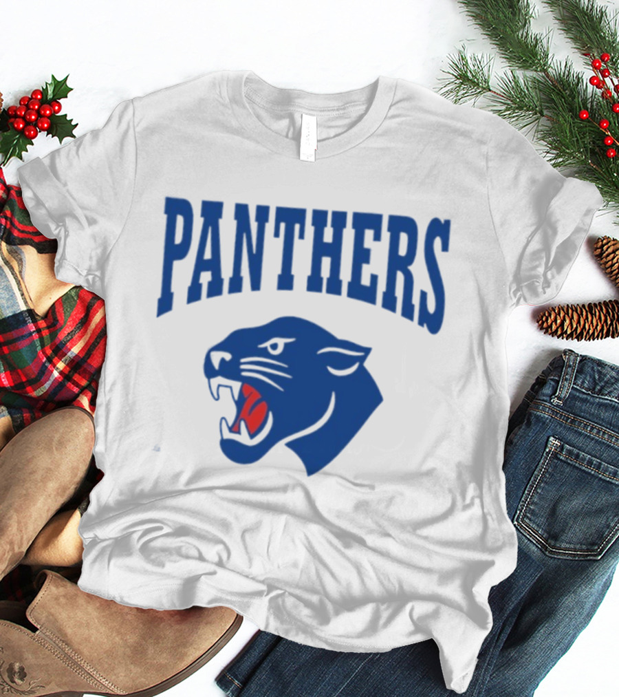 PANTHERS Carolina Football Iconic Blue Roaring T-Shirt