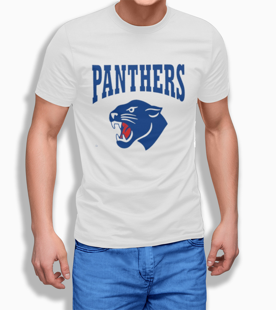 PANTHERS Carolina Football Iconic Blue Roaring T-Shirt