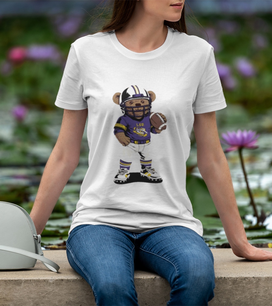 LSU Tigers 2026 NCAA Teddy Bear Football Player In Purple Uniform T-Shirt