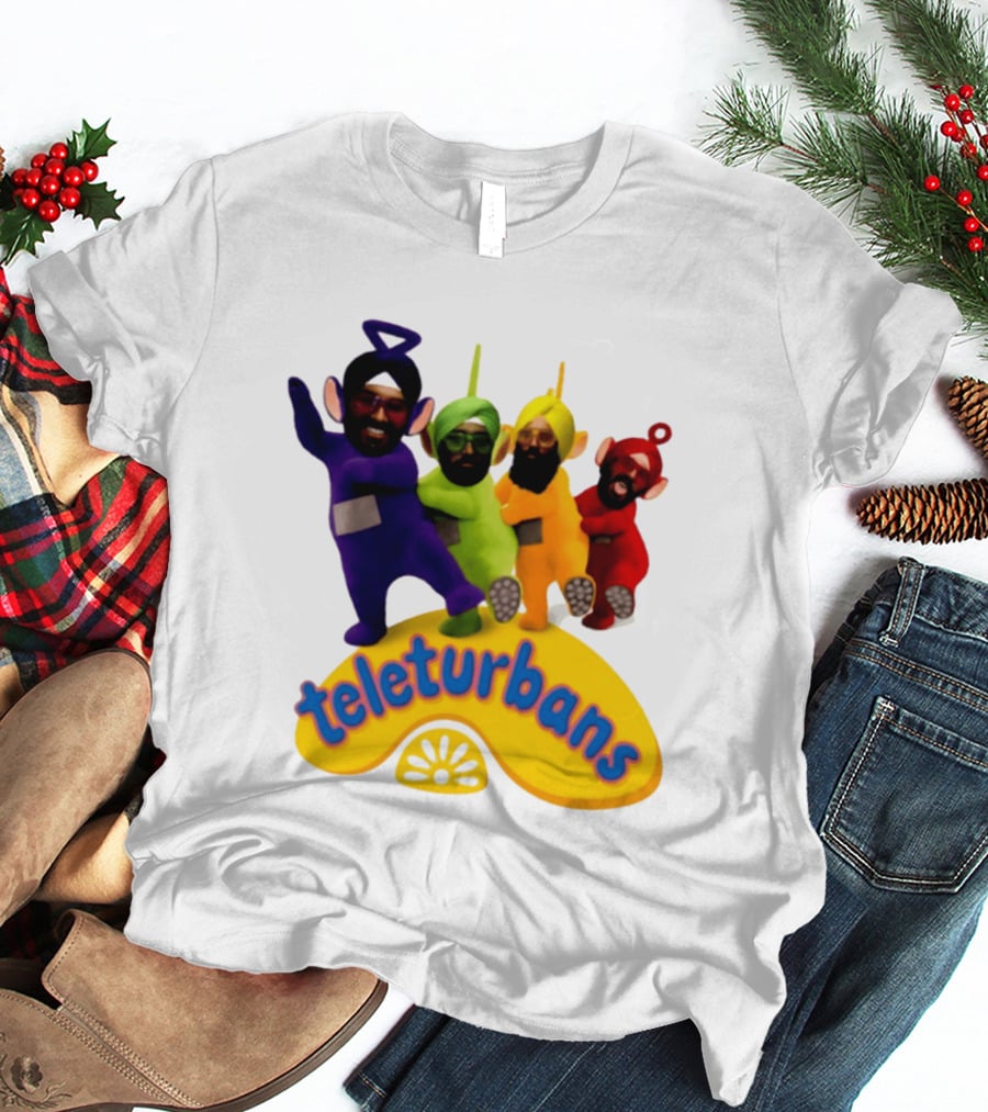 Teleturbans Teletubbies Sikh Turban Characters T-Shirt