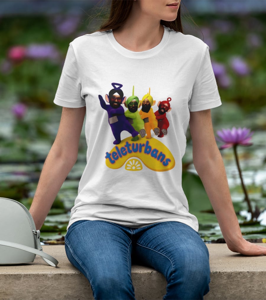 Teleturbans Teletubbies Sikh Turban Characters T-Shirt