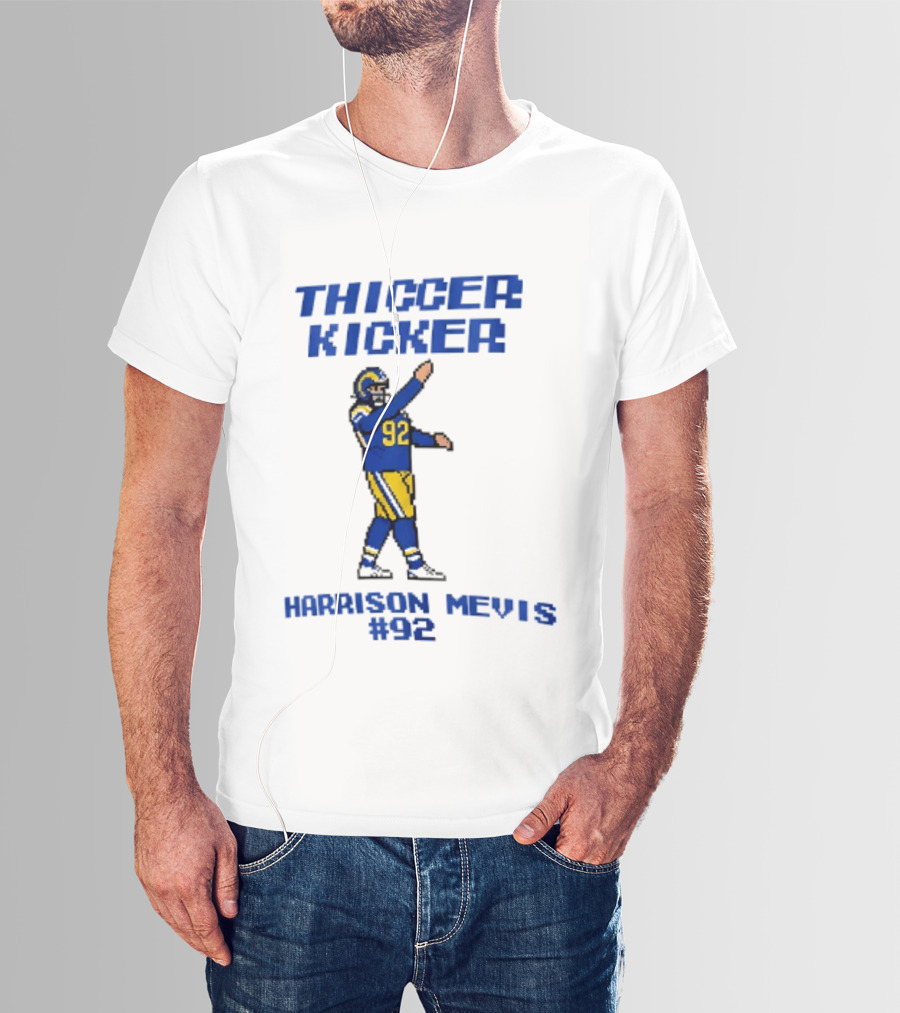 Thiccer Kicker Harrison Mevis 92 Los Angeles Rams T-Shirt