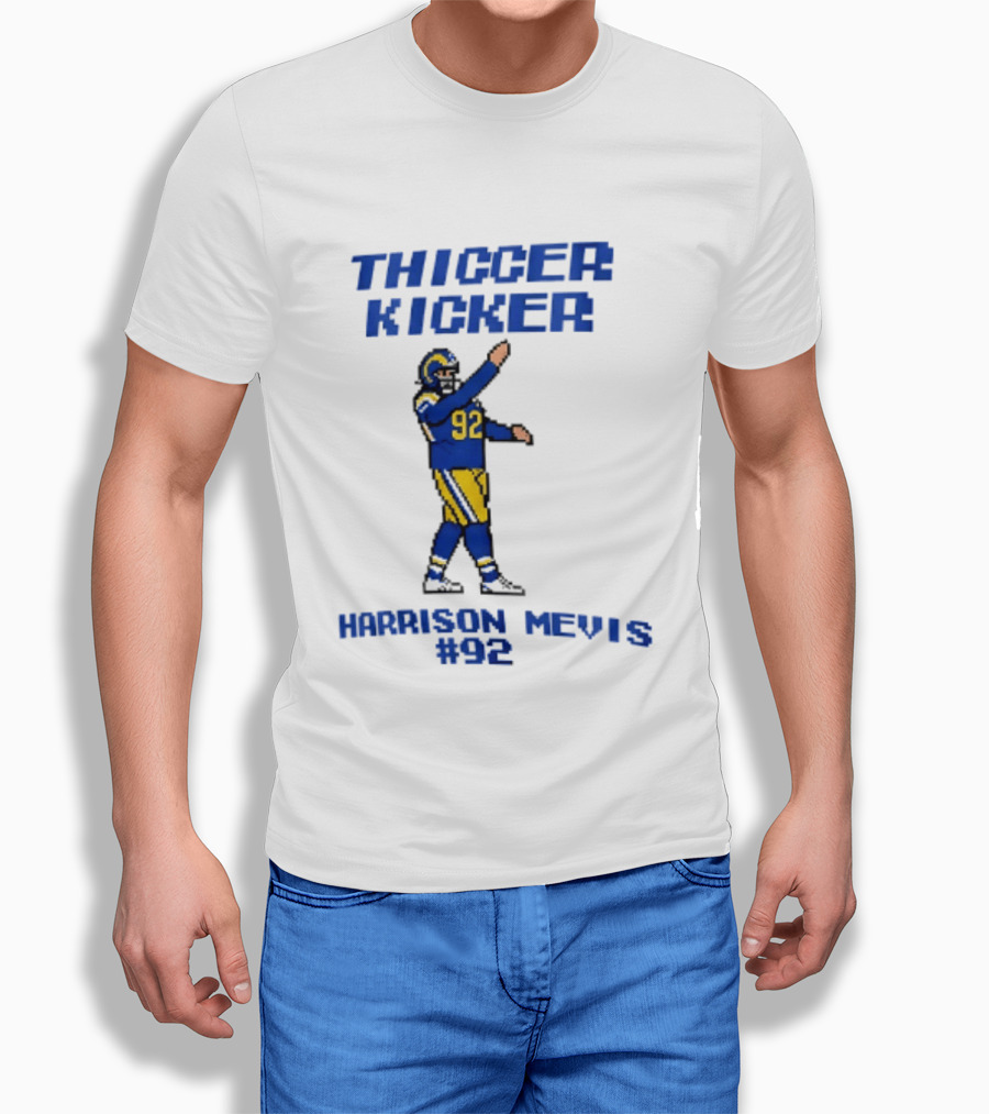 Thiccer Kicker Harrison Mevis 92 Los Angeles Rams T-Shirt