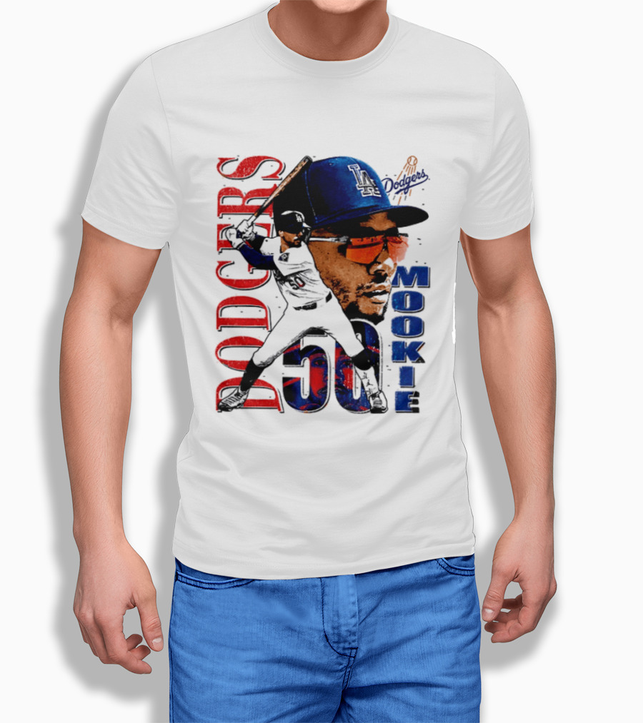 Los Angeles Dodgers Mookie Betts 50 Baseball Player Two Sided T-Shirt