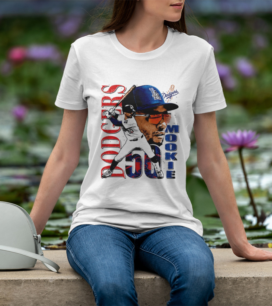 Los Angeles Dodgers Mookie Betts 50 Baseball Player Two Sided T-Shirt