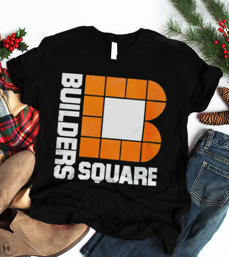 Builders Square Vintage Hardware Store Iconic Retro Logo Block T-Shirt