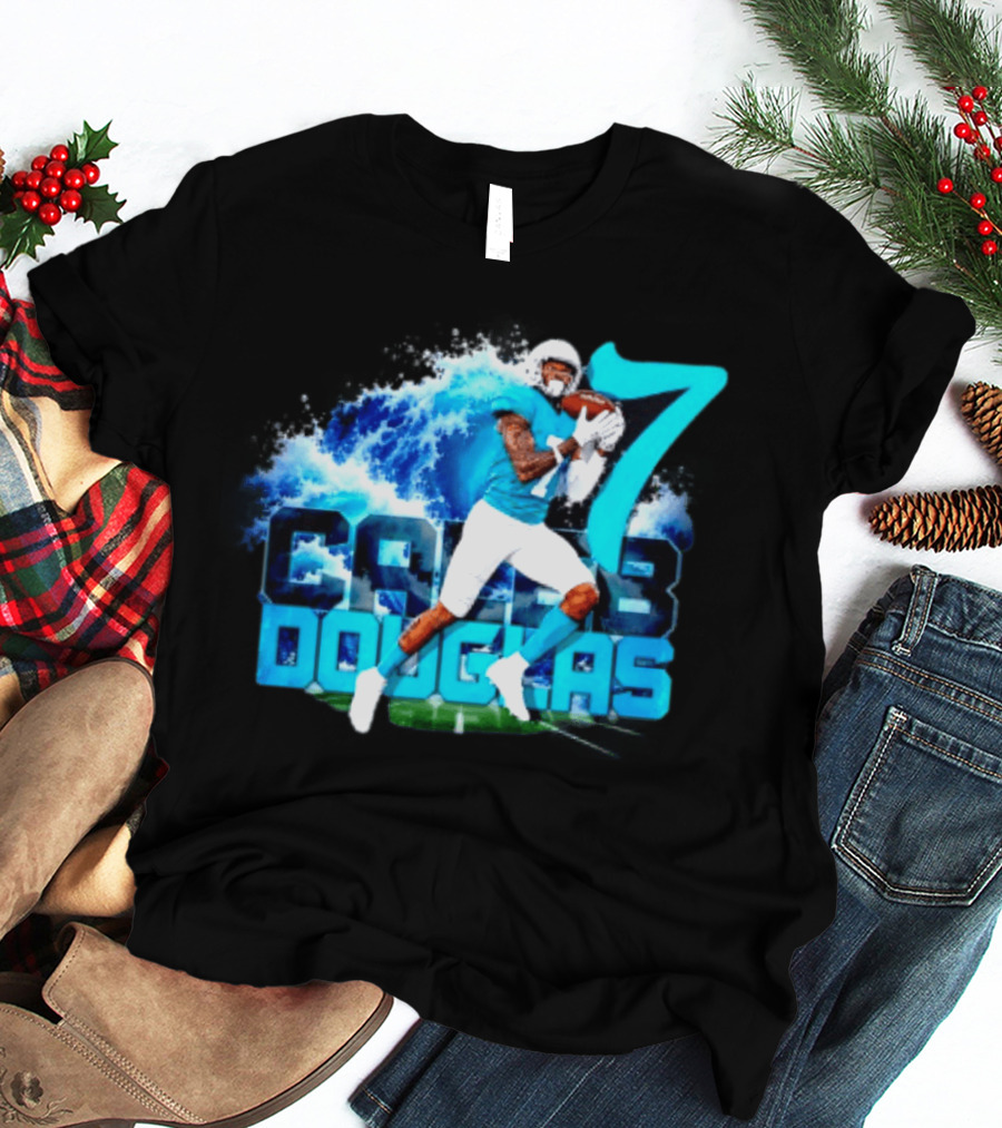 Caleb Douglas Miami Dolphins Tidal Wave Football Player Number 7 T-Shirt