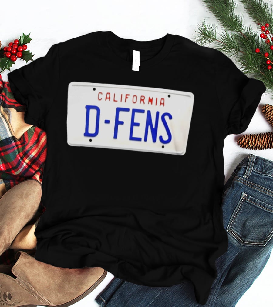 California D Fens License Plate Falling Down Movie Reference T-Shirt