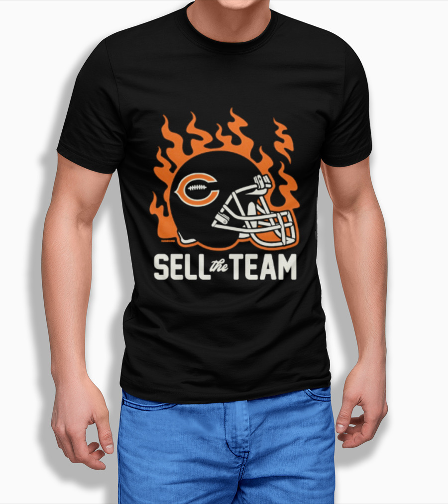 Chicago Bears Sell The Team Flaming Helmet T-Shirt