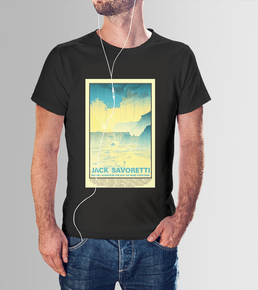 Jack Savoretti We Will Always Be The Way We Were Tour 2026 Bucharest Vintage Style Ocean Scene T-Shirt