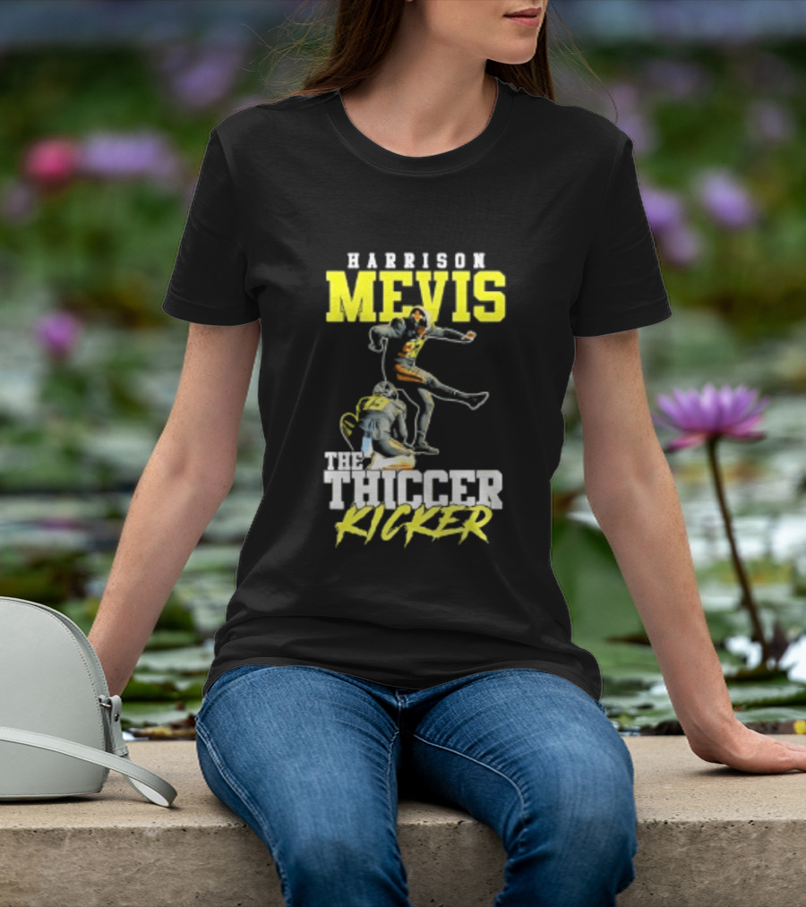 Harrison Mevis The Thiccer Kicker Football Player 92 T-Shirt