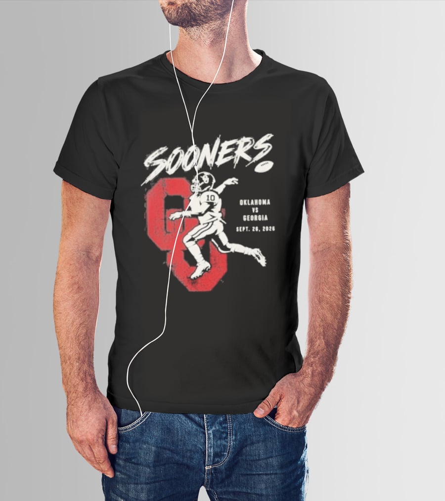 Oklahoma Sooners Vs Georgia Bulldogs Sept 26 2026 Football Matchup T-Shirt