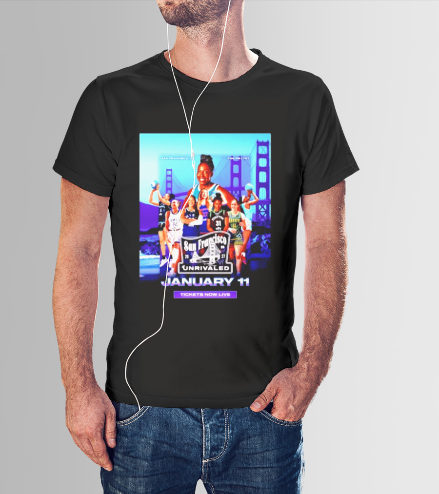 San Francisco Unrivaled January 11 Basketball Event Tickets Now Live T-Shirt
