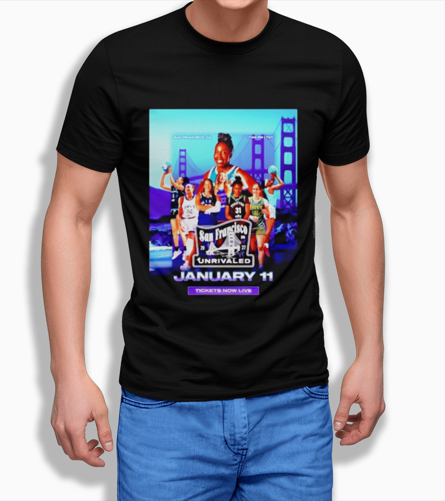 San Francisco Unrivaled January 11 Basketball Event Tickets Now Live T-Shirt