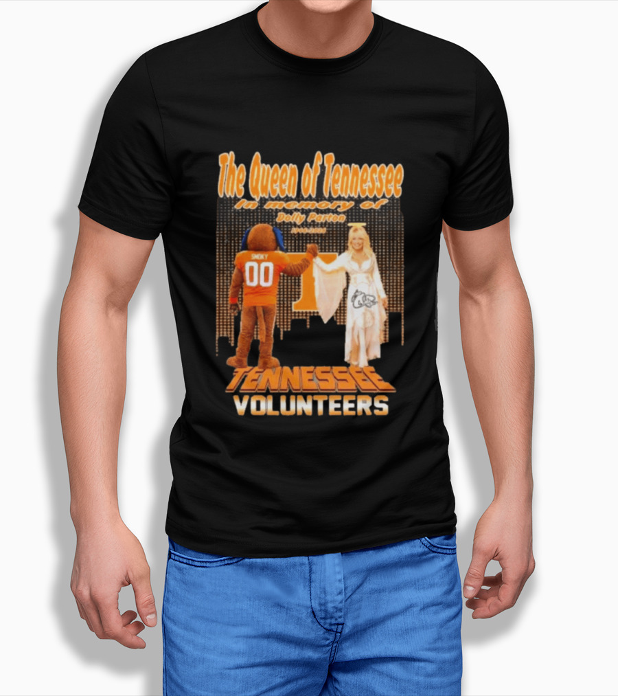 The Queen Of Tennessee In Memory Of Dolly Parton Smoky Tennessee Volunteers 1946 2026 T-Shirt