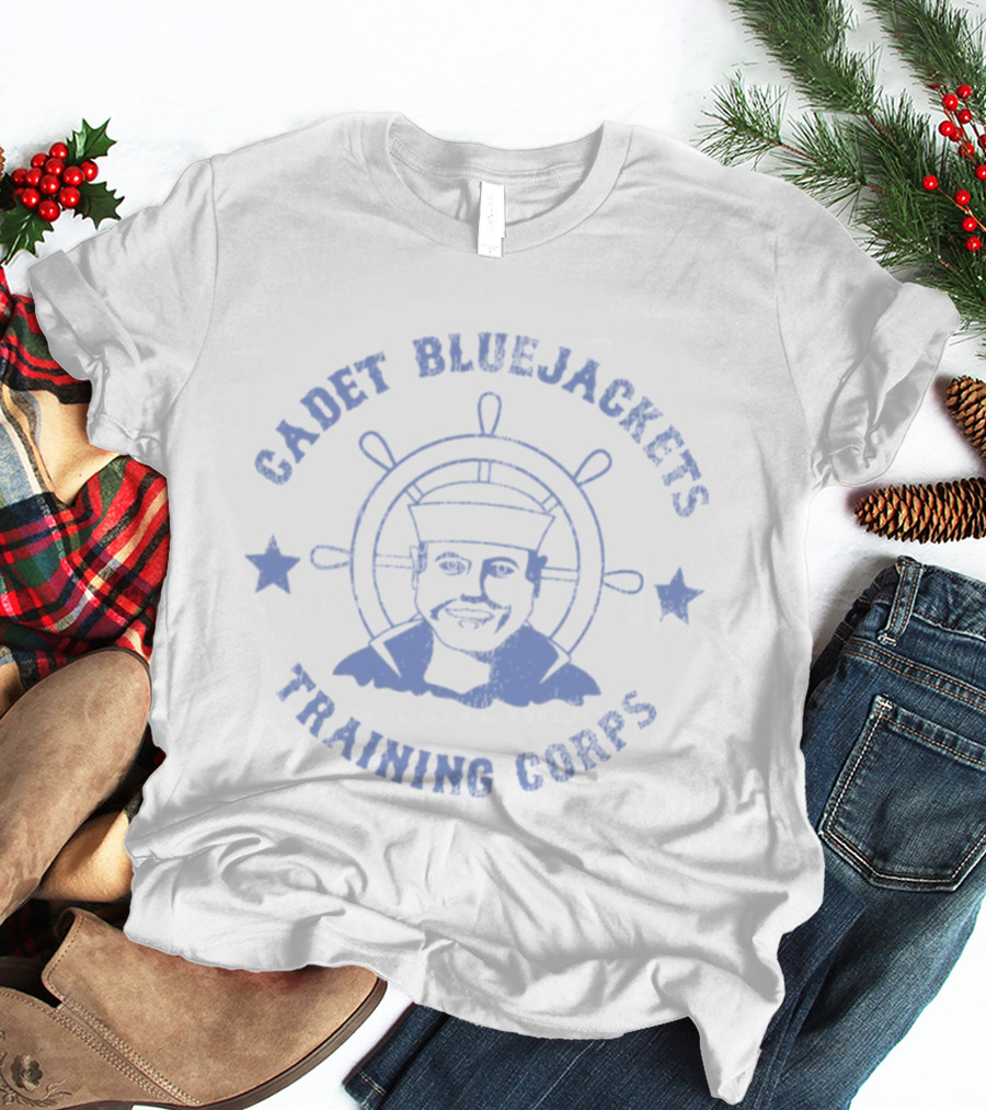 Cadet Blue Jackets Training Corps Nautical Wheel Navy Stars T-Shirt