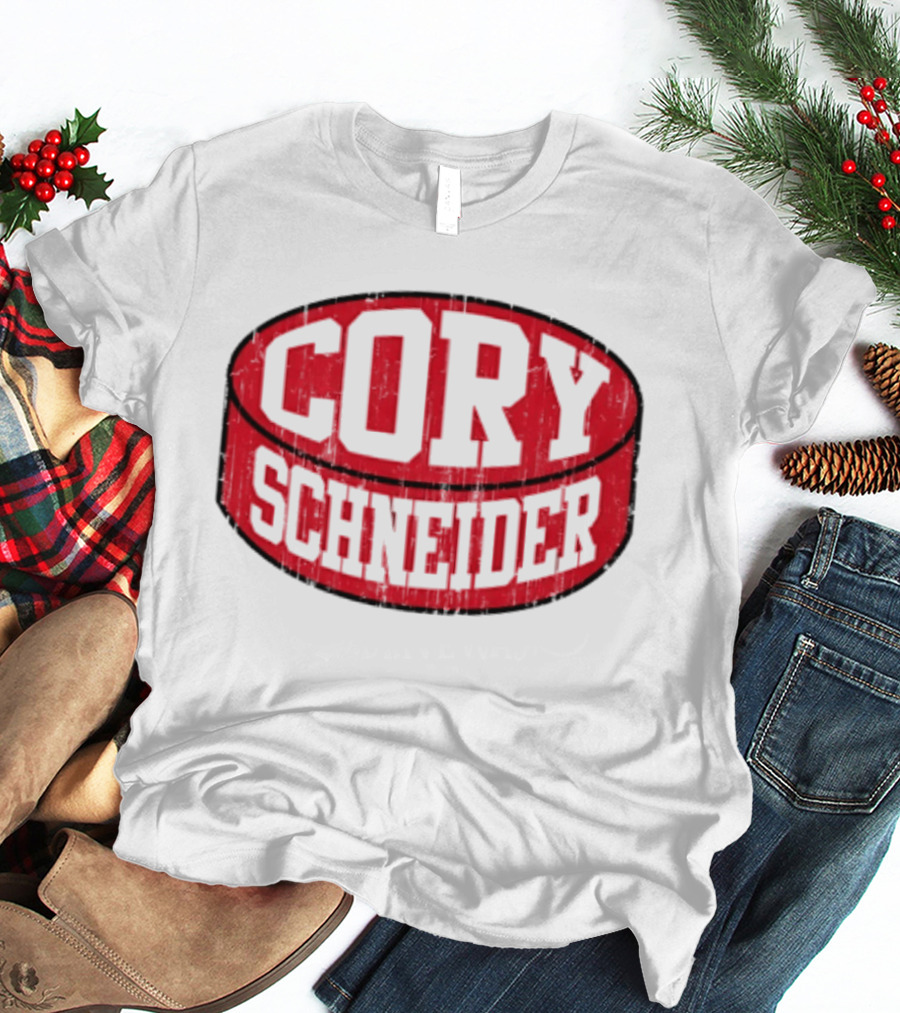 Cory Schneider New Jersey Devils Puck Red T-Shirt