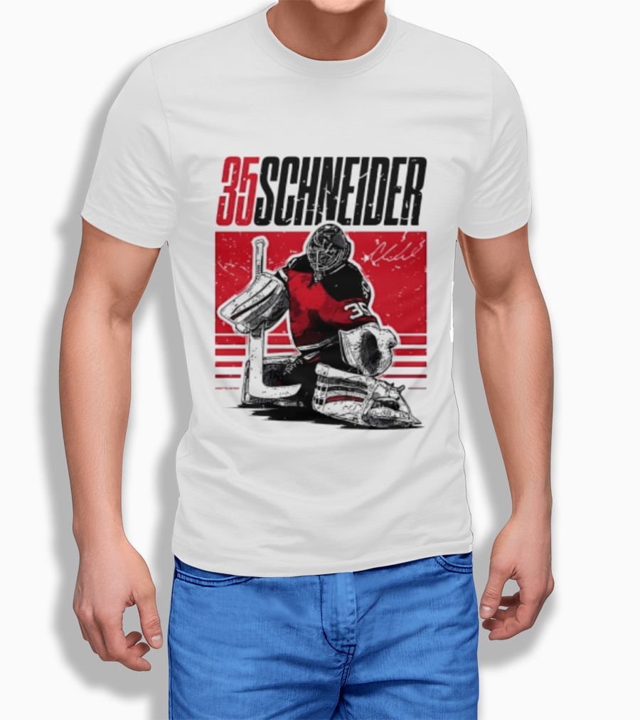35 Schneider New Jersey Devils Hockey Player Starter T-Shirt