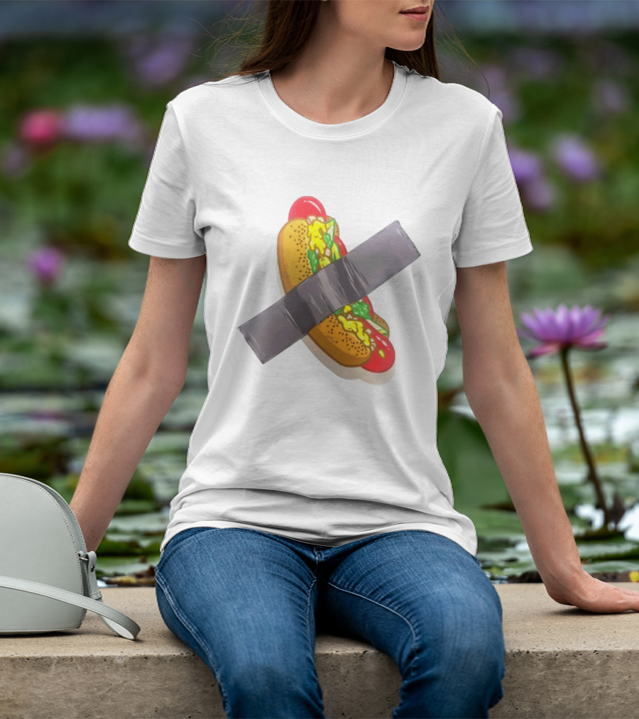 Hot Dog Duct Tape Food Humor T-Shirt
