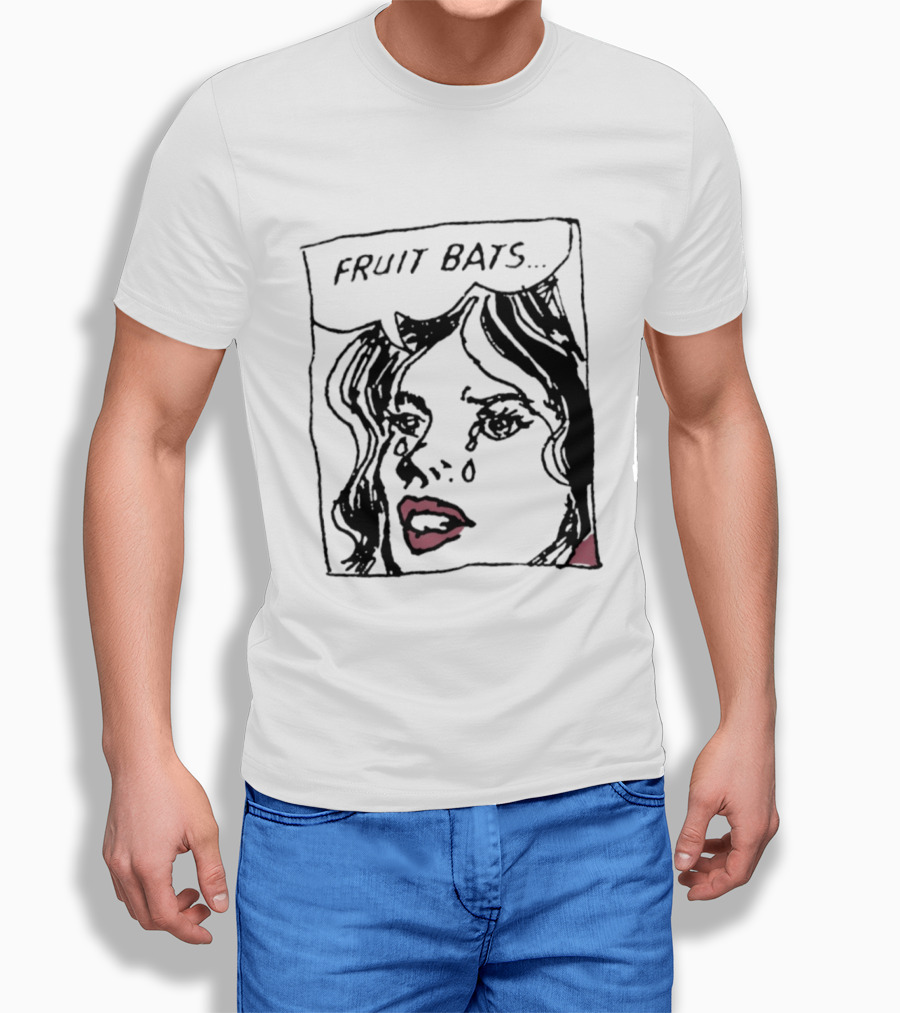 FRUIT BATS Pop Comic Indie Rock Crying Comic Style Woman T-Shirt