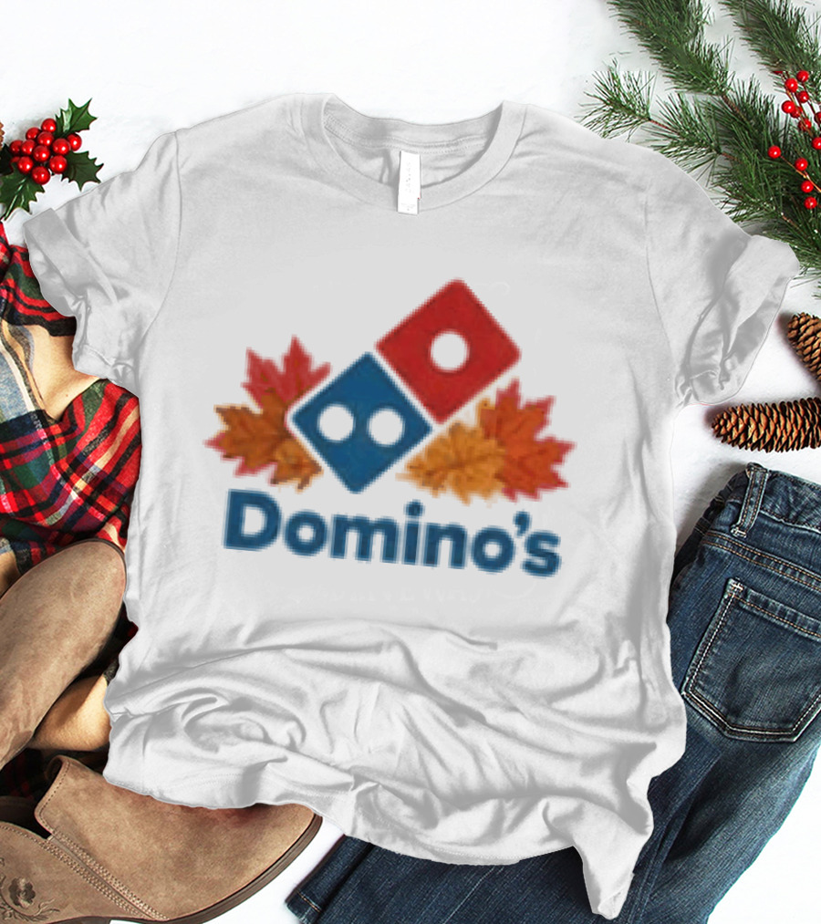 Domino's Thanksgiving Autumn Leaves Pizza Celebration T-Shirt
