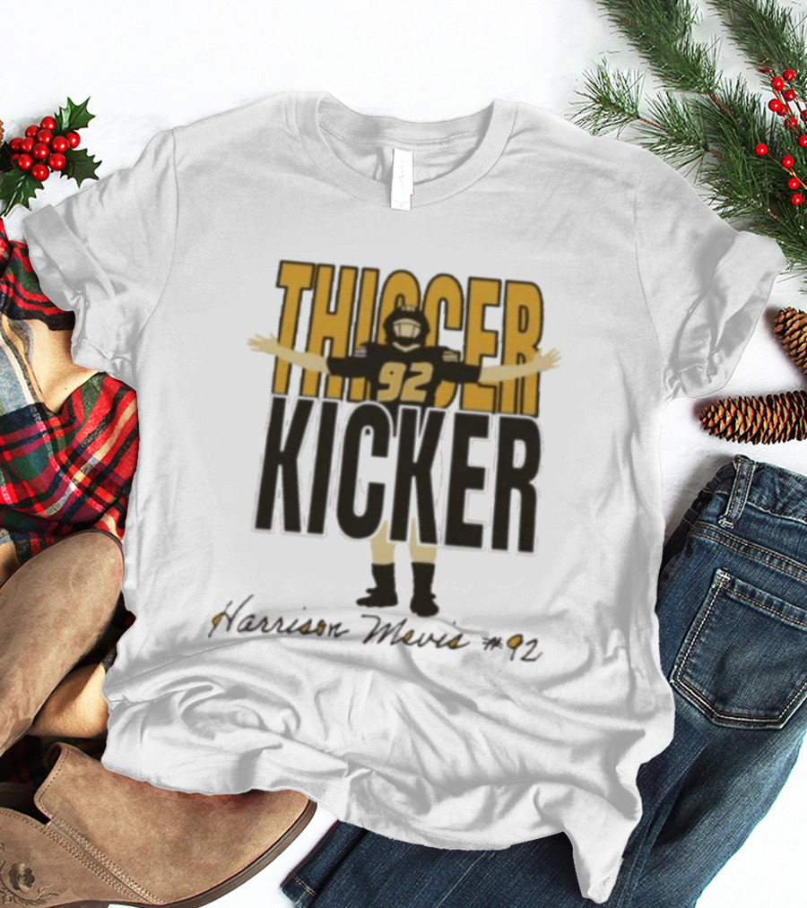 Harrison Mevis 92 Thiccer Kicker Football Player T-Shirt