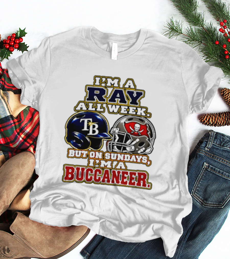 I'm A Ray All Week But On Sundays I'm A Buccaneer TB Helmet T-Shirt